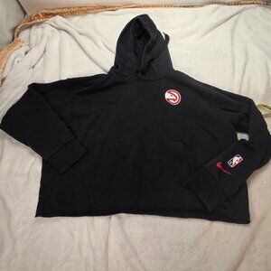 Atlanta Hawks Nike NBA Hoodie Cropped Black Pullover Sweatshirt size M